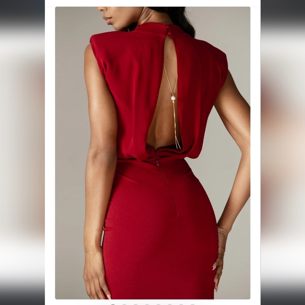 NWT ALIEVA Maxine Crepe Midi Dress